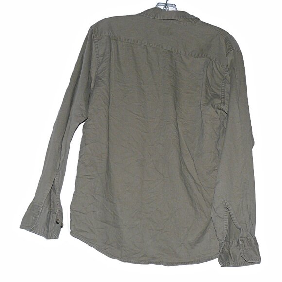 Wrangler Khaki Color Button Down Shirt.  Size Medium - Picture 3 of 4